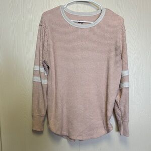 SO Pink Sweater with White Stripes size Small